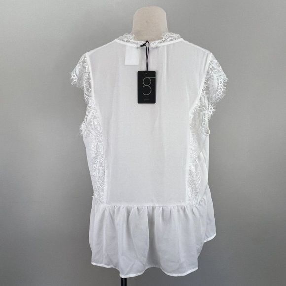 NWT GIBSON White Lace Detailed Tank Top (XXL) - Picture 4 of 8